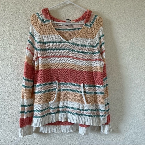Roxy Women’s Knit Pull Over Hoodie Small Beachy Vacation surf Coverup Cruise - Picture 1 of 13